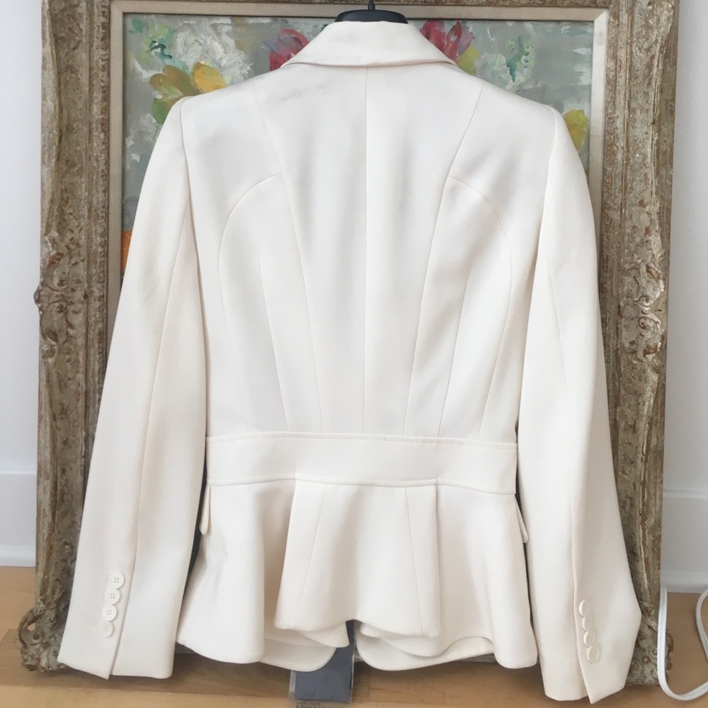 Alexander McQueen Cream One-Button Tailored Blazer - Picture 5 of 12